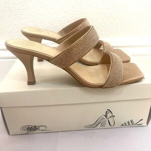 Vince Camuto Gold Rhinestone Heels